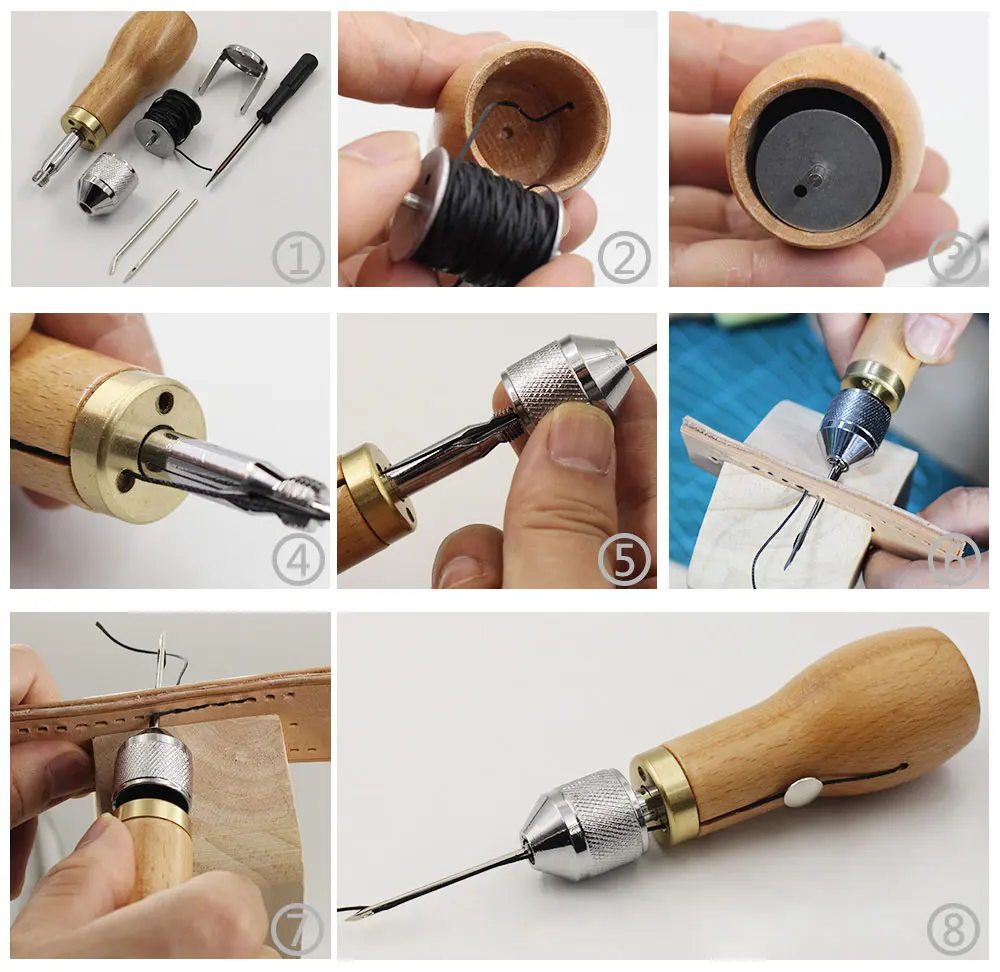 Awl кожа швейный инструмент DIY ручная швейная машина кожа крафт край ремень со строчкой shoemaker холст инструмент для ремонта