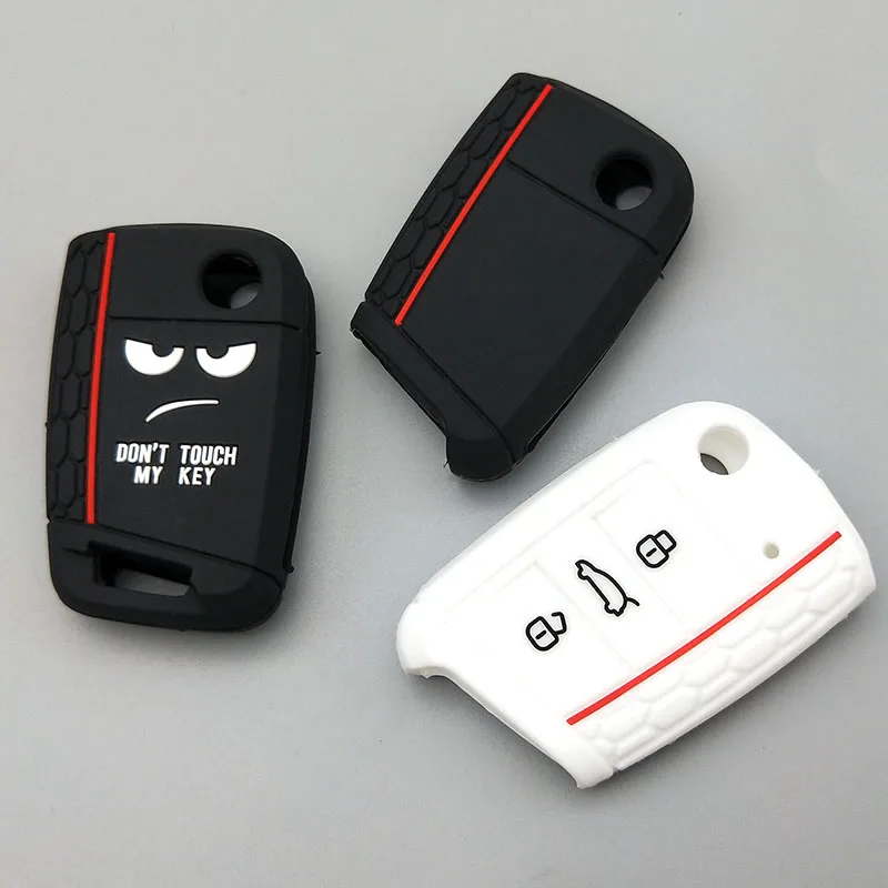 For Volkswagen Polo Golf 7 Tiguan for Skoda Octavia Karoq for SEAT Ateca Leon Ibiza New design car key Silicone cover case