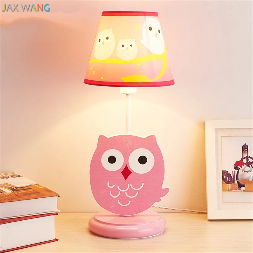 Американская креативная настольная лампа в виде совы тканевый абажур для