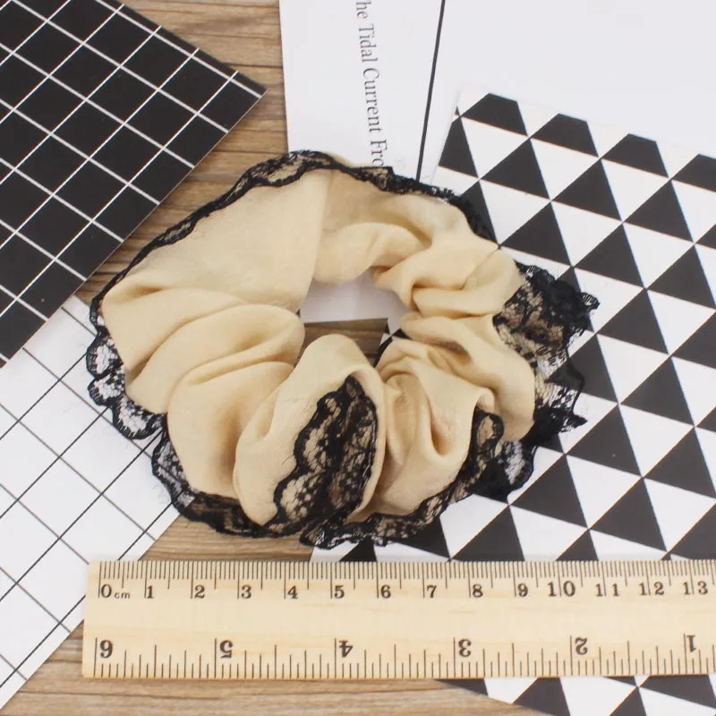 Однотонные женские аксессуары для волос ALTOBEFUN модный кружевной эластичный