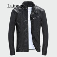 laipelar mens pu jackets coats autumn winter motorcycle biker faux leather jacket men clothes thick velvet coats m 3xl