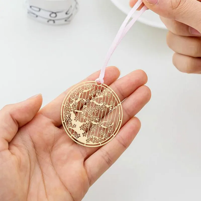 10 шт./лот Ретро креативная металлическая Закладка для книги Sakura Book Mark Корейская