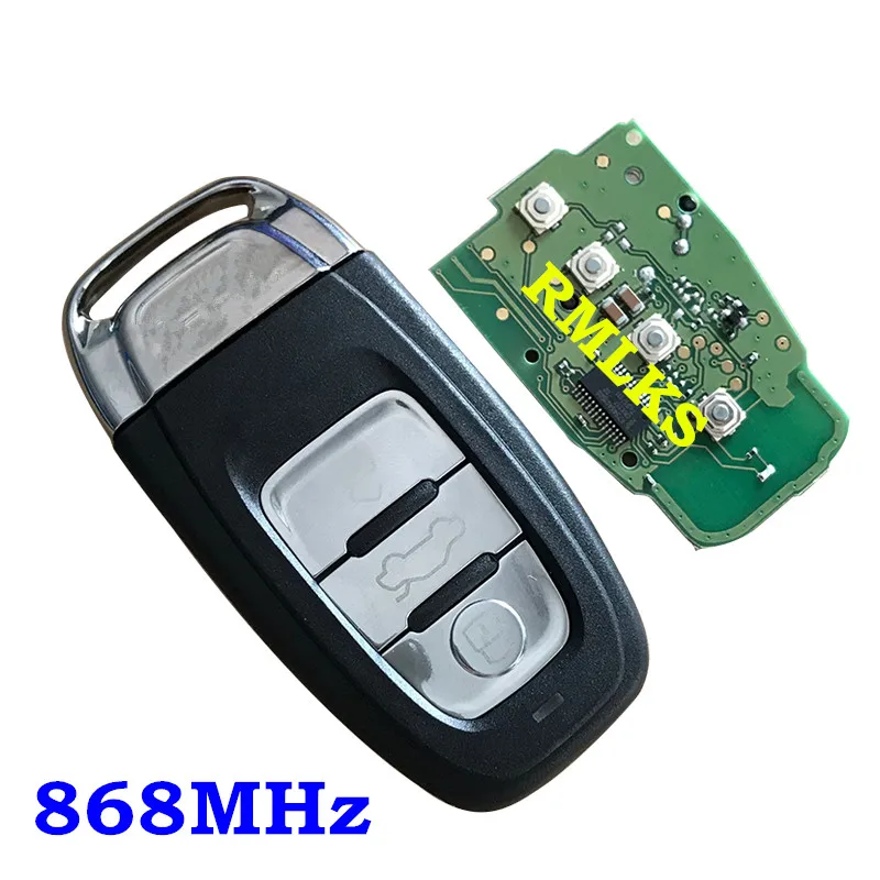3 кнопки дистанционного ключа 315 МГц 433 МГц 868 МГц для Audi A4L Q5 8T0 959 754 C 8K0959754C Дистанционная система