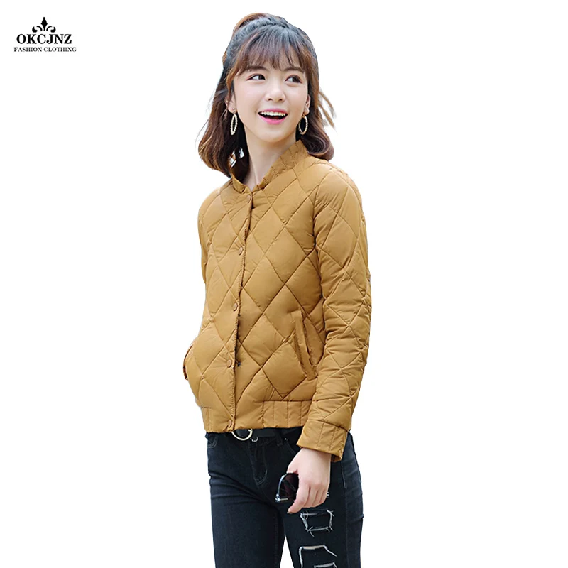 Short Женская короткая верхняя одежда для отдыха тонкие осенние женские парки