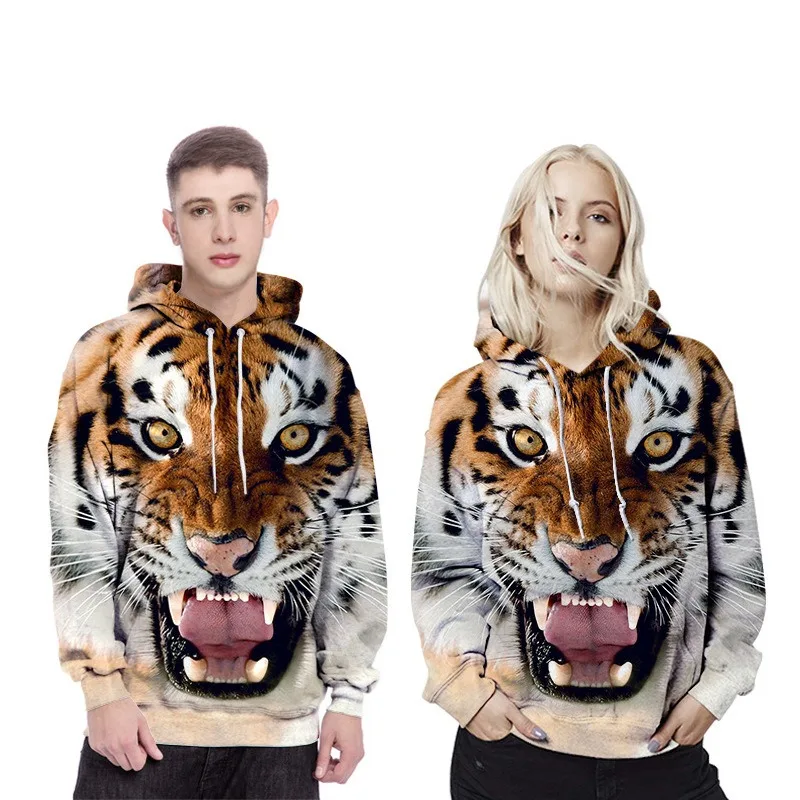 Бренд Mr. BaoLong &amp Miss. GO Новинка осени и зимы 3D принт с животными мужские толстовки