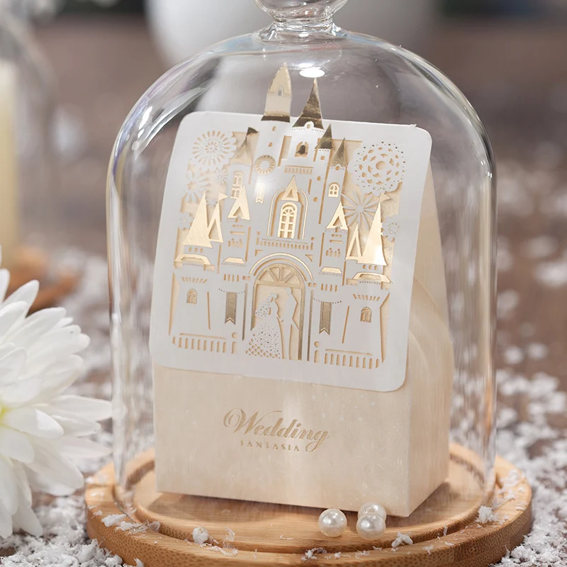 Castle design laser Cut Wedding candy box gift boxes | Дом и сад