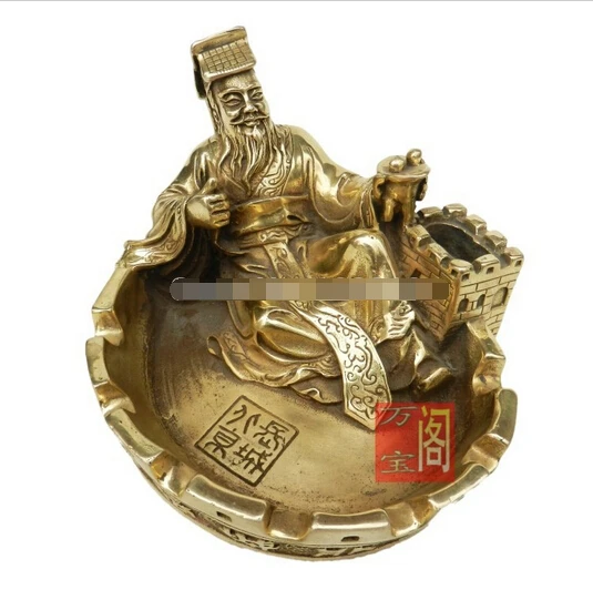 WBY---323+++Great Wall of Qin Shi Huang copper ashtray Feng Shui Decoration | Дом и сад