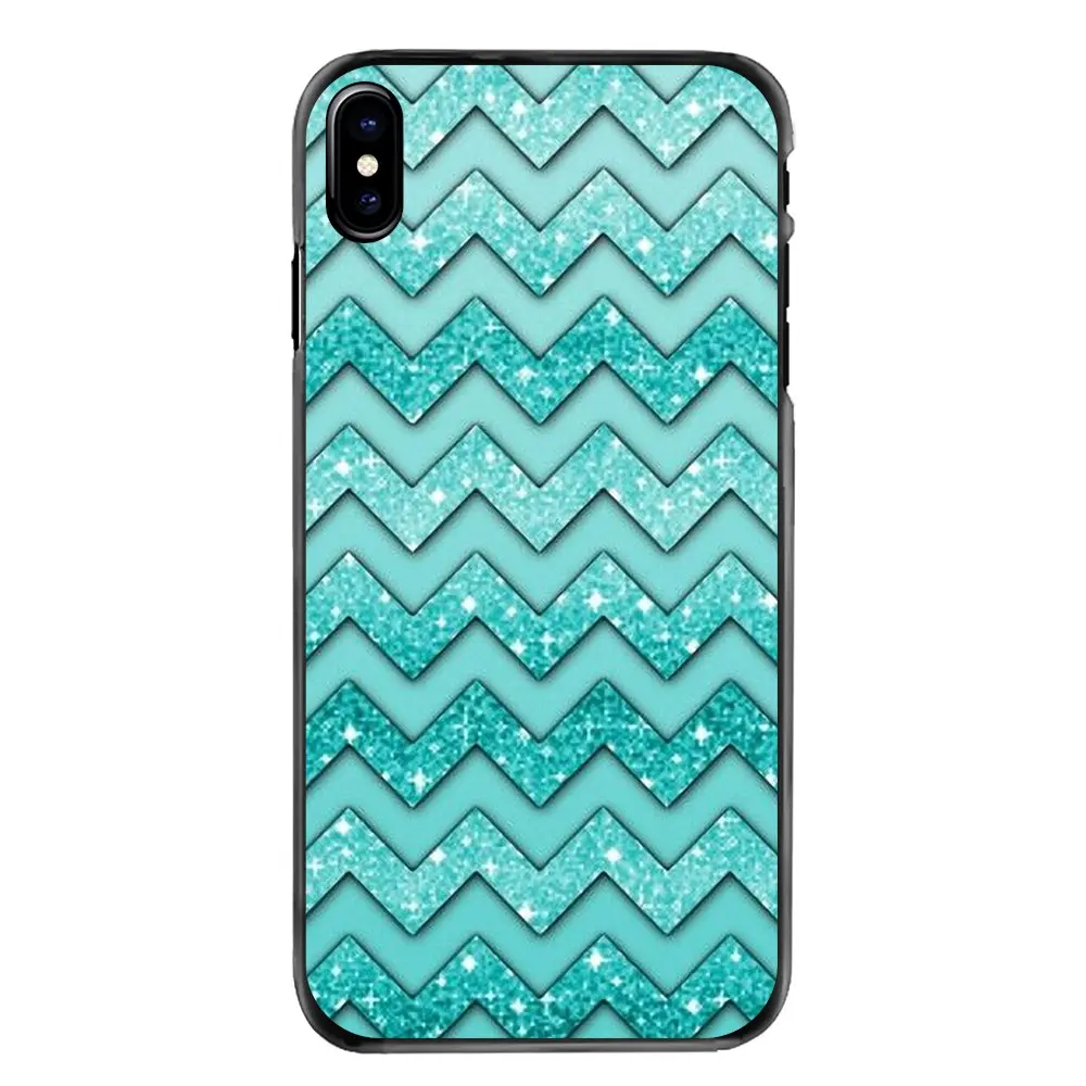 Для iPhone 4 4S 5 5S 5C SE 6 S 7 8 Plus X XR XS Max iPod Touch бирюзовый синий блестящий художественный
