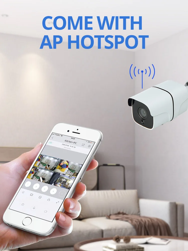 Weтранс IP камера Wifi 4MP Водонепроницаемая HD H.265 камера безопасности наружная беспроводная камера ночного видения Наблюдения Пуля HD CCTV Cam