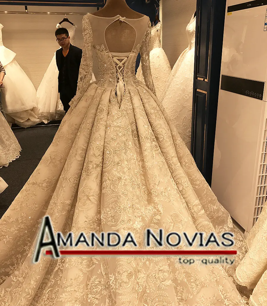 Роскошные свадебные платья с длинным шлейфом реальные фотографии 2018|amanda novias|wedding