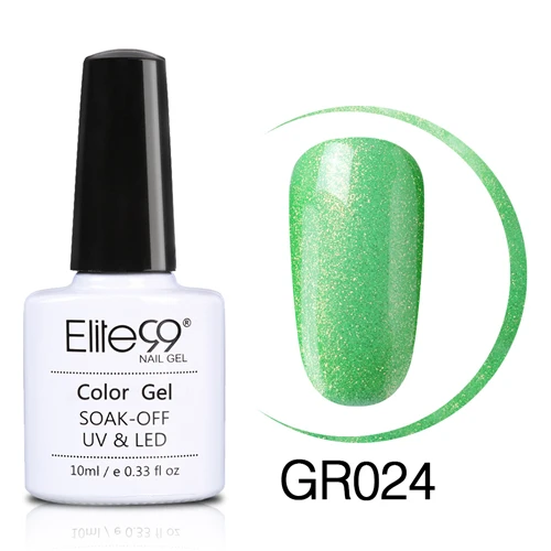 024 Elite99 Soak Off Green Series Гель-лак 10 мл Светодиодный УФ-гель лак для ногтей Праймер УФ гель лак для ногтей художественная краска для маникюра - Цвет: 024