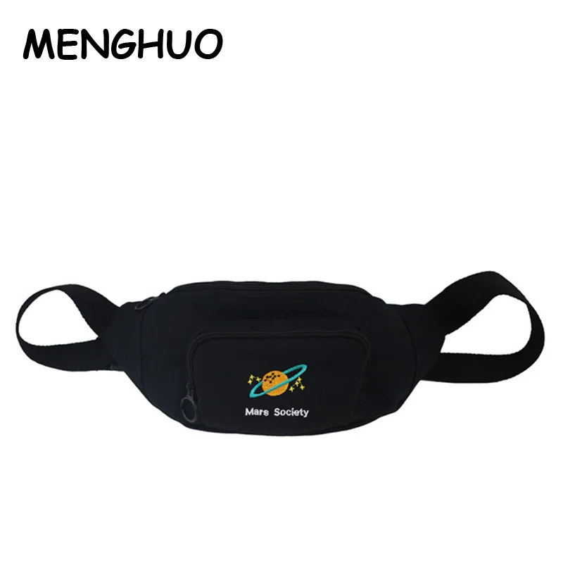 Menghuo холщовая поясная сумка унисекс новые модные нагрудная в стиле casual дикая