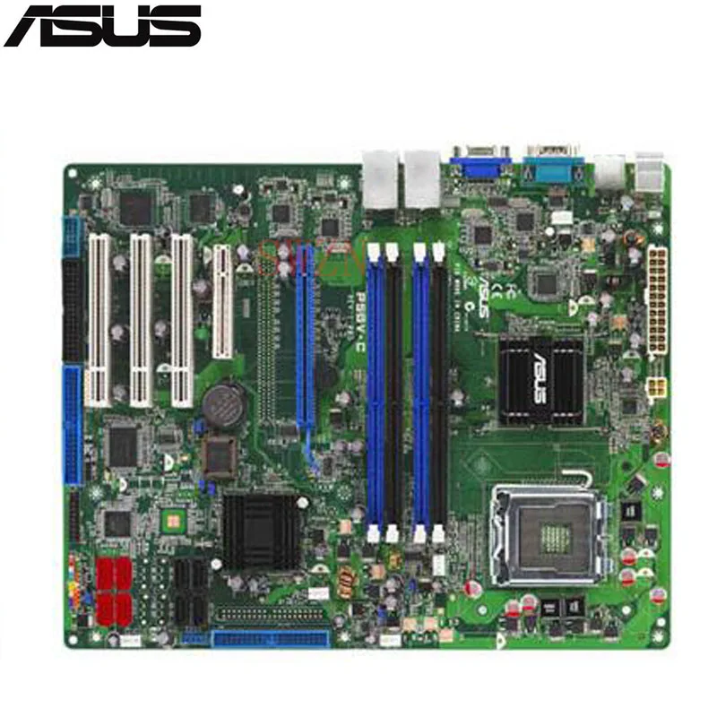 Оригинальный использовать сервер материнская плата для Asus P5BV C/4L C 4L Socket 775