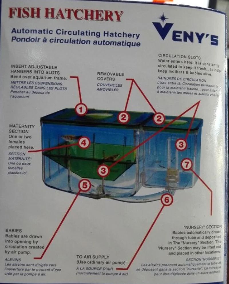 Aqua питомник инкубатория Автоматическая циркуляция аквариум разделительная
