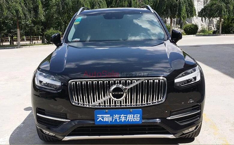 Для VOLVO XC90 2016 2017 2018 ABS хромированный пластиковый передний бампер решетка молдинг