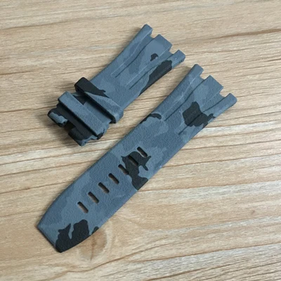 30mm Gray 30 мм камуфляж черный белый серый синий красный зеленый мягкий резиновый силиконовый ремешок для часов Ремешок для AP AP26400 44 мм чехол Audemars Piguet - Цвет ремешка: 30mm Gray