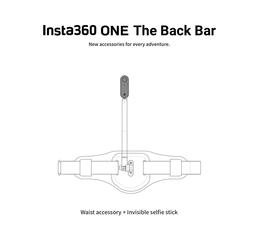 Insta360 поясной ремень Задняя панель для insta 360 ONE X и ONE Selfie Stick открытый