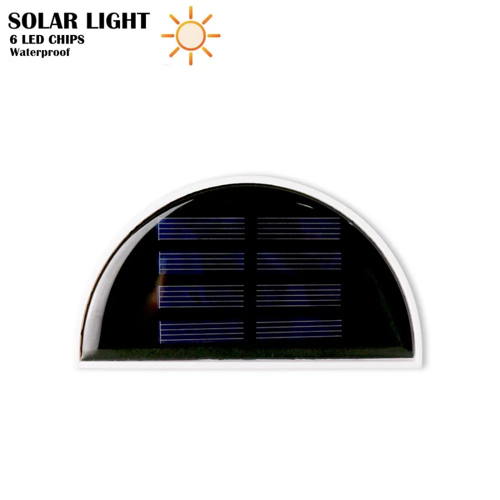 Водосберегающая форма IP55 Водонепроницаемый 6 LED Солнечный Свет наружный