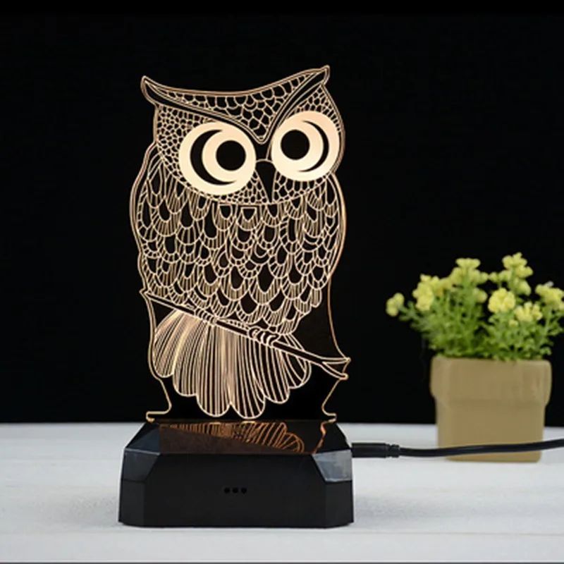 

3D Night light Creative led table Acylic jellyfish cartoon luminous night light gift creative lamp lighting