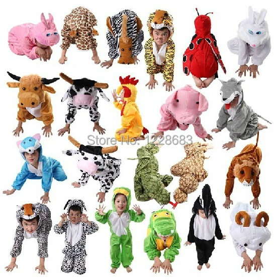 Бесплатная доставка 40 видов дешевые детские пижамы для косплея с животными