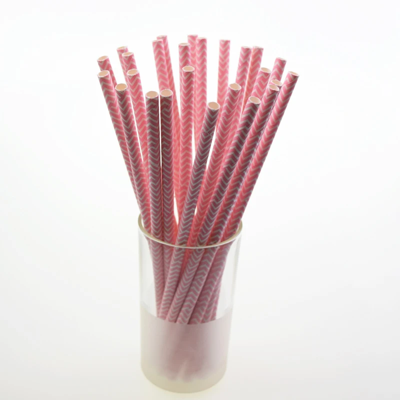 25 шт./лот маленькие волнистые бумажные соломинки для дня рождения свадьбы