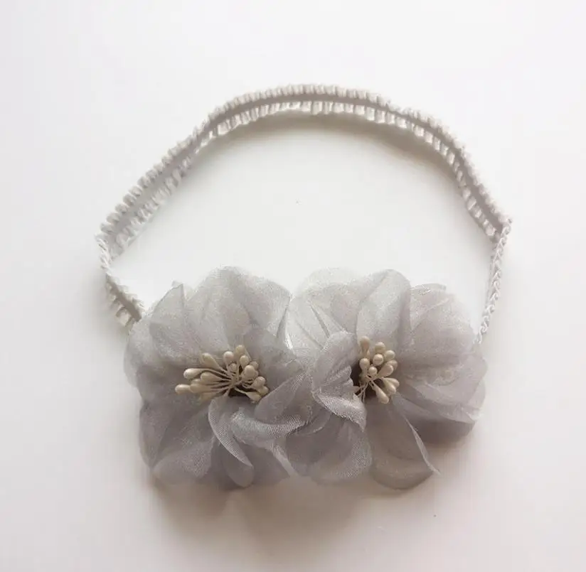Новинка Детская повязка на голову с цветами эластичные кружевные повязки для