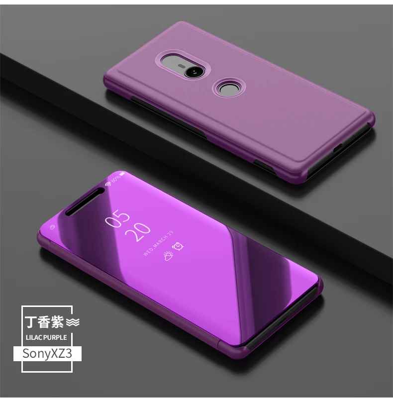 Зеркальный Смарт-Чехол С Откидывающейся Крышкой для sony Xperia XZ3, Прозрачный HD экран, полное покрытие для Xperia XZ3 XZ 3, противоударный чехол для телефона s Coque Capa