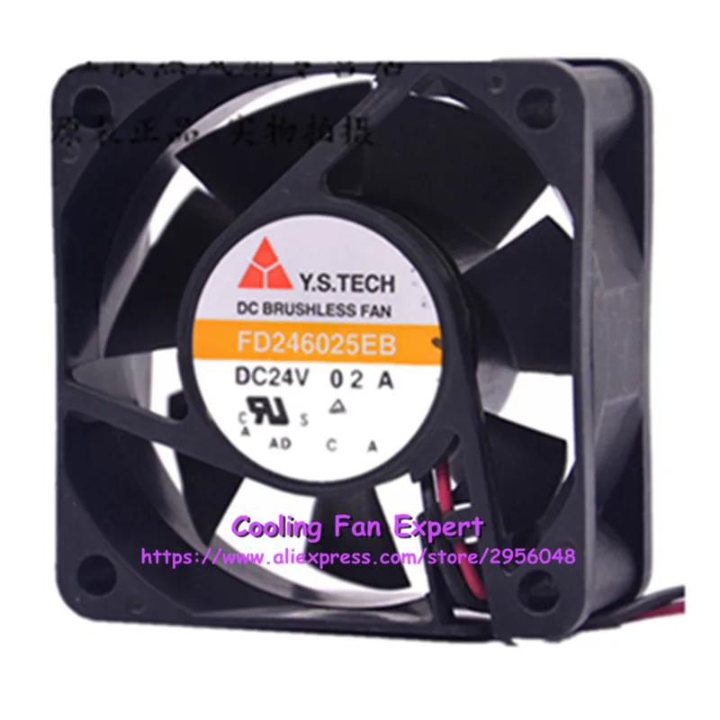 FD246025EB двойной шариковый подшипник Инвертор Вентилятор охлаждения DC 24V 0.21A 5200