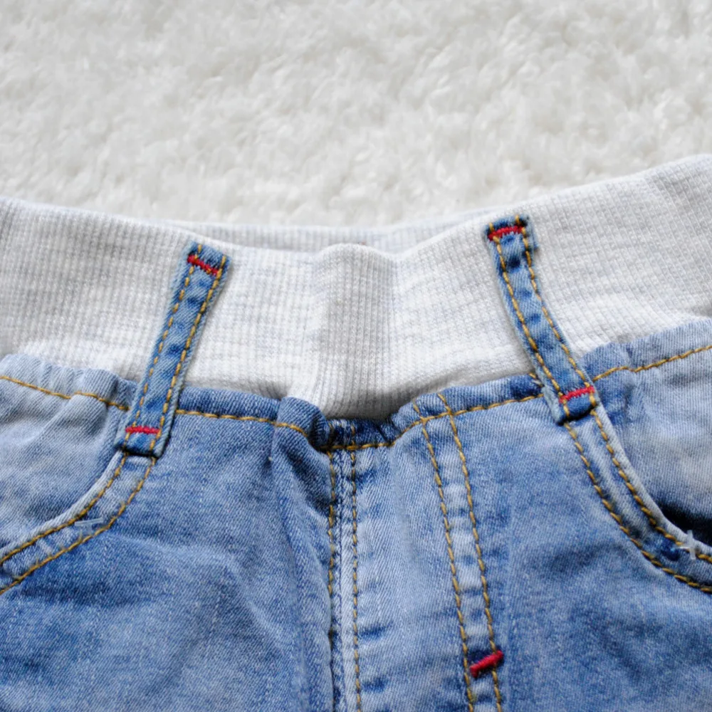 4021 г. Джинсы для маленьких мальчиков летние штаны светло синего цвета модные