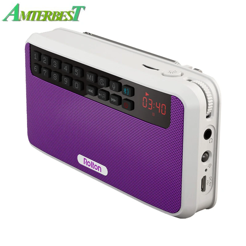 Портативная стереоколонка AMTERBEST E500 Bluetooth Колонка s FM-радио чистый бас двойная