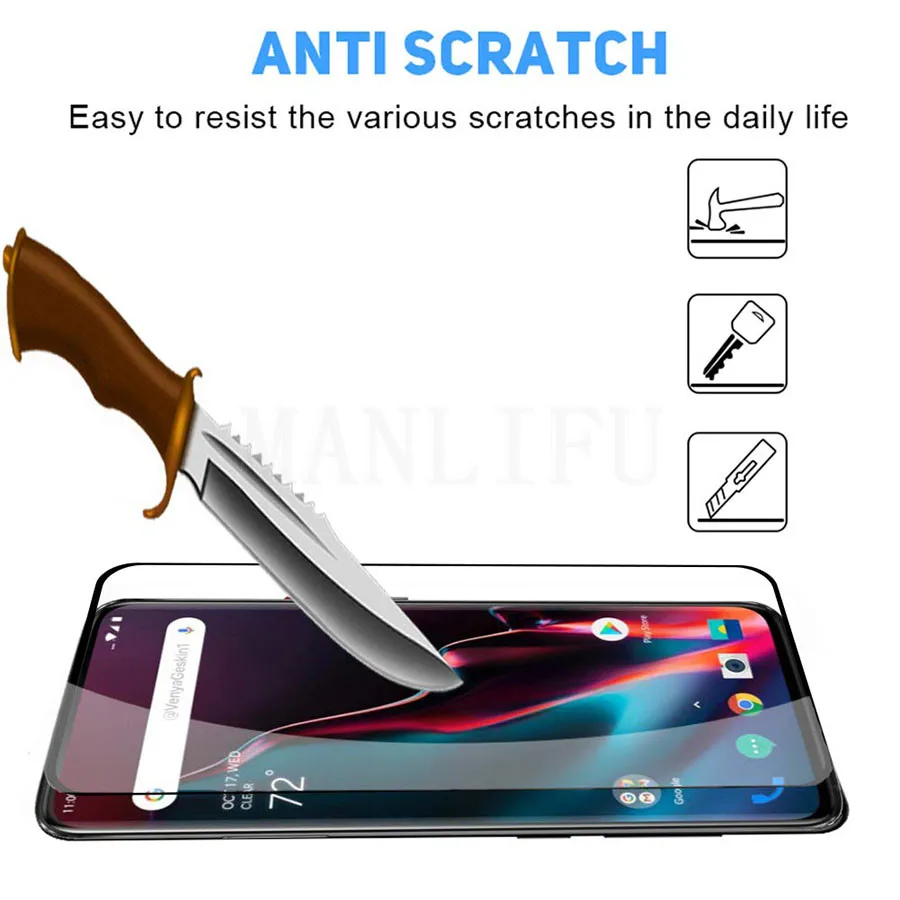 2 шт. закаленное стекло для OnePlus 7 Pro Защитное экрана полное покрытие 6T 5T 3T 6 5 3