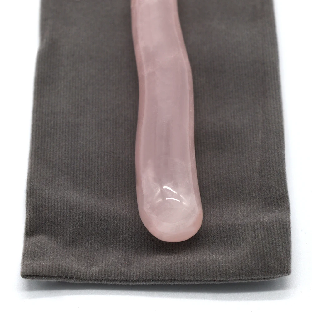 Массажная палочка из натурального розового кварца нефритовый массажер для ухода