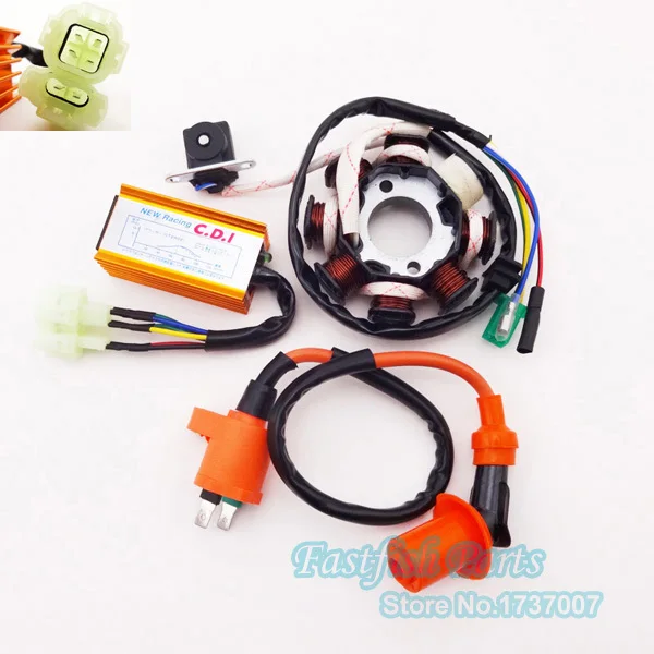 Магнитный статор гоночная катушка зажигания AC CDI коробка для GY6 125cc 150cc Скутер
