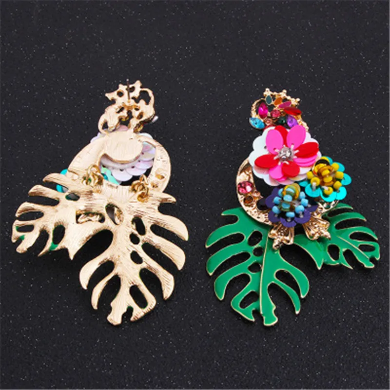 Серьги BK в виде листьев и цветов из специального сплава | Украшения аксессуары