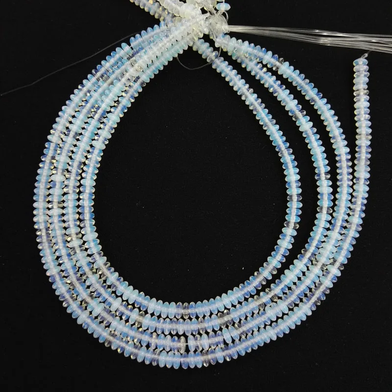

wholesale Fashion natural abacus stone beads charms opal beads for diy jewelry making bracelets 3x6mm 180pcs/lot