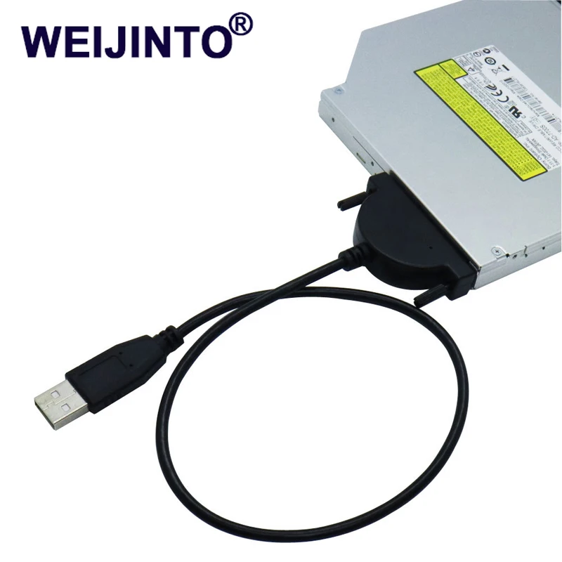 Адаптер WEIJINTO с USB 2 0 на Mini Sata II 7 + 6 13-контактный кабель-преобразователь для привода