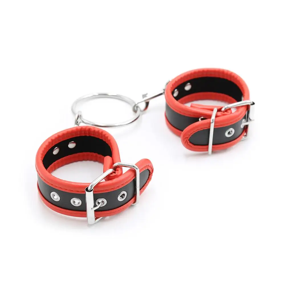 LoveFun БДСМ наручники кожаные на запястье ограничители лодыжке металлическое