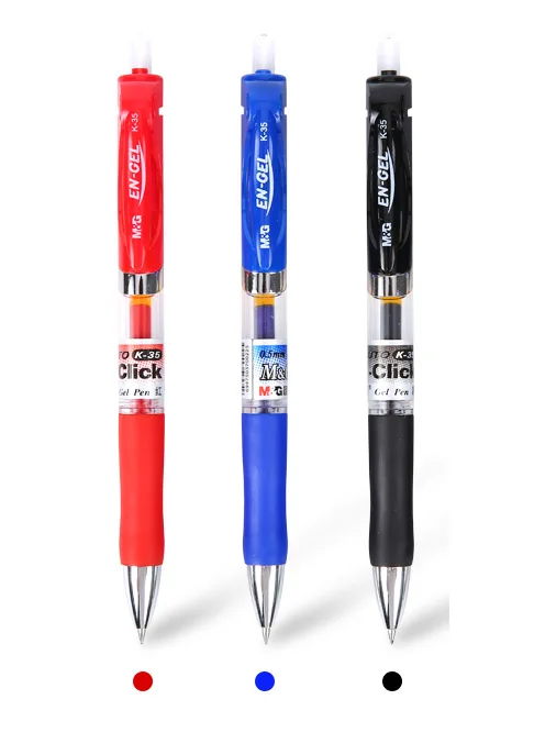 1balck 1blue 1red 3 шт./компл. M& G K35 0,5 мм Пресс гелевые ручки черные, голубые чернила Maker ручка школьные канцелярские студенческий экзамен записи поставка канцтоваров - Цвет: 1balck 1blue 1red