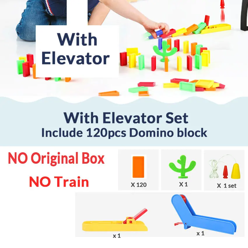 Elevator set N Моторизованный вагон Домино Набор для установки блоков Лифт трамплин мост набор красочные Кирпичи пластиковая игрушка подарок для детей - Цвет: Elevator set N
