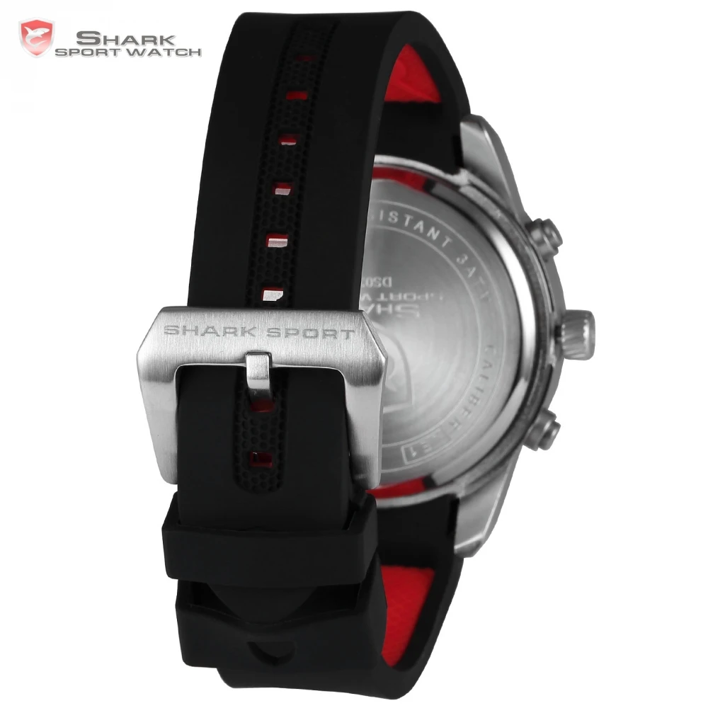Sawback Ангел Shark Спортивные Часы НОВЫЙ Выпуск LED Черный Красный 3 Г циферблат