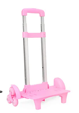 6 wheels 3 колеса складные тяги кронштейн рулон тележки, mochila infantil rodinha mochilas школы дети, школьные сумки легко поднимаются по ступенькам - Цвет: 6 wheels
