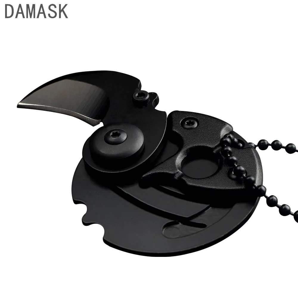 5 шт. набор Дамасская цепочка для ключей Монетный нож Портативный мини открытый