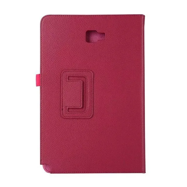 Розово-красный Для samsung Galaxy Tab A6 10,1 P580 P585 S-ручка версия из искусственной кожи Smart Case retina подставка Магнитная сна проснуться Tablet Cover - Цвет: Розово-красный