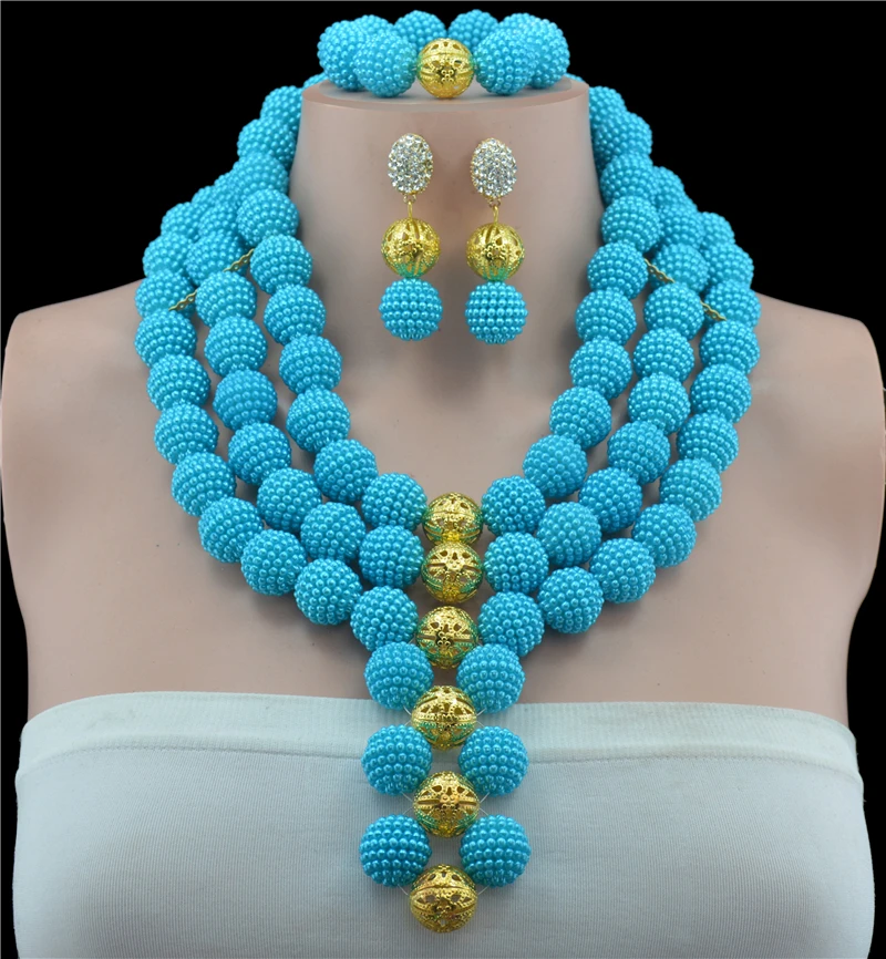 Свадебное ожерелье чокер в нигерийском стиле 10 цветов 2017 африканские бусы