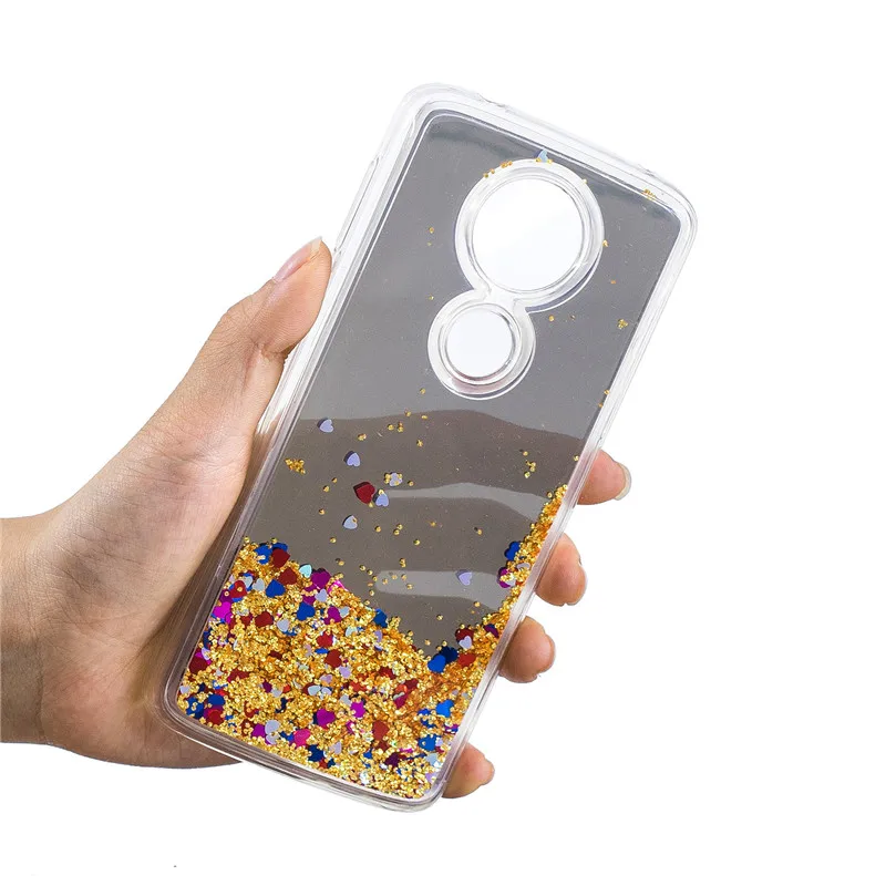 Для Motorola Moto E5 плюс Чехол блеск Lquid зыбучие пески зеркало термополиуретановая