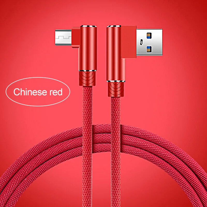 Кабель Micro USB для быстрой зарядки для Xiaomi huawei Redmi Note 5 Pro Android Мобильный кабель передачи данных телефона для samsung S7 Micro зарядное устройство - Цвет: Red