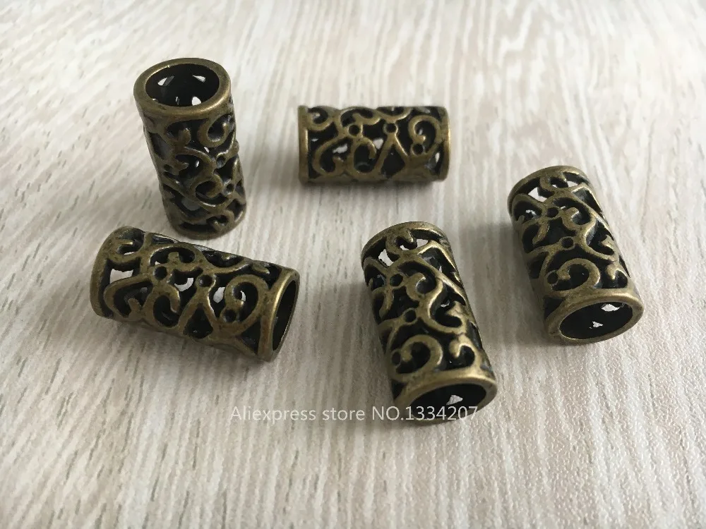 10 шт./лот латунная металлическая оплетка для волос страшные бусины дредов кольца