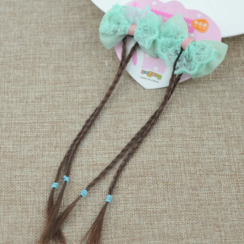 2 звёздочки новинка искусственные плетеные заколки для волос парики конского