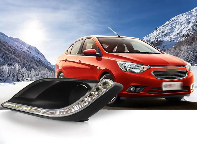 EOsuns led drl дневные ходовые огни для Chevrolet Sail 3