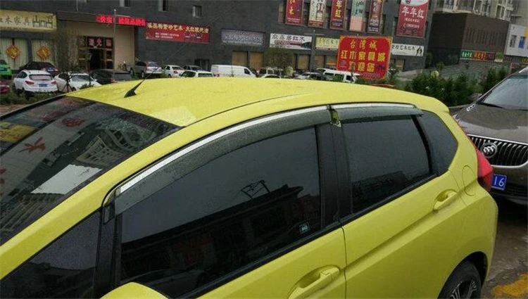 Пластиковый оконный козырек для Honda FIT вентиляционные оттенки защита от солнца и
